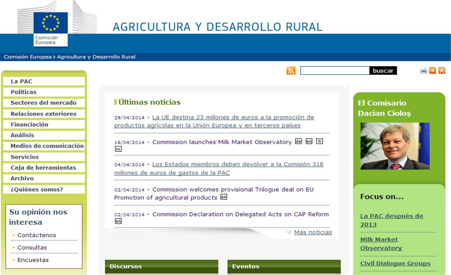 Comisión Europea de Agricultura y Desarrollo Rural